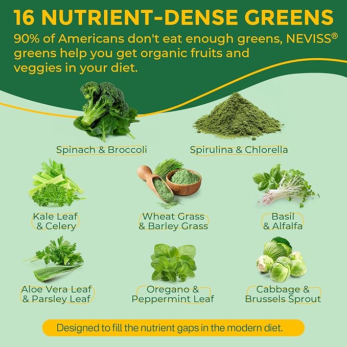 2 PACK Organic Super Greens Daily Superfood Gummies + Probiotics, Spirulina, Chlorella Spinach Broccoli, Prebiotic Fiber, Mushroom -Rich in Vitamins & Antioxidants - Digestive, Focus, Energy, No Sugar