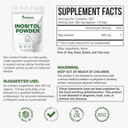 Purisure Inositol Powder, 250g, Fertility, Hormonal Balance and Ovarian Support, Pure Powder, Inositol Supplement to Support Energy and Brain Wellness, Vegan, Non-GMO, 500 Servings