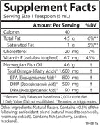 Carlson - The Very Finest Fish Oil, 1600 mg Omega-3s, Liquid Fish Oil Supplement, Norwegian Fish Oil, Wild-Caught, Sustainably Sourced Fish Oil Liquid, Just Peachie, 200 mL (6.7 Fl Oz)