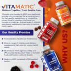 Vitamatic Turmeric Gummy with Ginger & Black Pepper Extract – 60 Vegan Gummies Each | 2 Pack (120 Gummies) 95% Curcuminoids – Powerful Antioxidant & Inflammatory Support