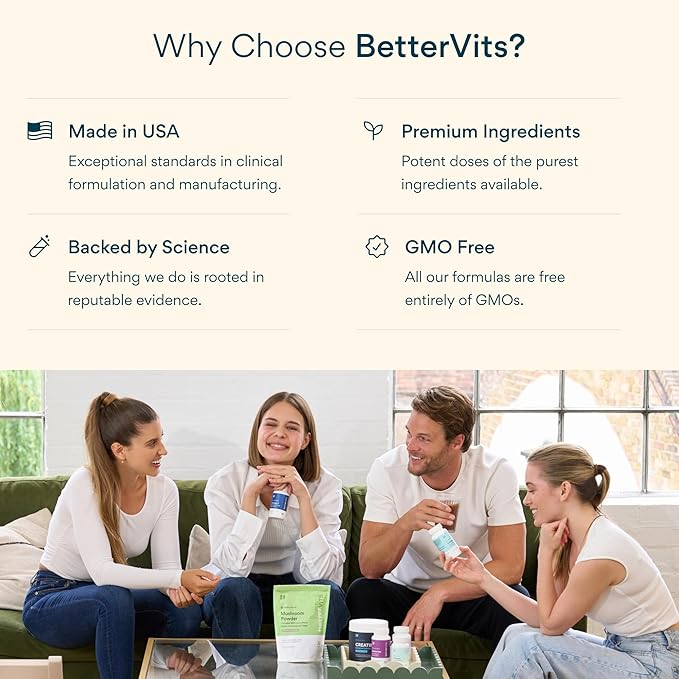 Bettervits Glucosamine Complex with MSM Сhondroitin | Joint Supplements for Women and Men with Vitamin C | Arthritis Support Supplement for Mobility & Flexibility - 90 Capsules
