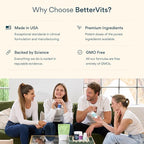 Bettervits Glucosamine Complex with MSM Сhondroitin | Joint Supplements for Women and Men with Vitamin C | Arthritis Support Supplement for Mobility & Flexibility - 90 Capsules