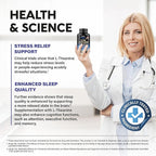 L Theanine 400 mg | L-Theanine Stress Relief | Extra Strength Supplement | Made in USA | Relaxation, Sleep & Calm Support | For Men & Women | Plant Based, Non-GMO & Gluten-Free | 180 Vegan Capsules