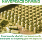 XPRS Nutra Vegan Size 000 Separated Capsules- 500 Count Premium Empty Caps Separated in Bags - Clear Empty Capsules - 000 Pills for DIY Supplement Filling