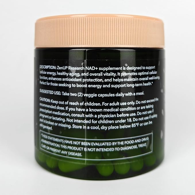 NAD+ Supplement | 1100mg Liposomal Nicotinamide Riboside with Resveratrol & Quercetin | Anti-Aging, Cellular Energy, Mental Focus | 120 Caps