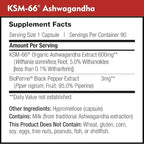 DailyNutra KSM-66 Ashwagandha 600mg Organic Root Extract - High Potency Supplement with 5% Withanolides | Supports Relaxation, Focus, & Energy (270 Capsules)