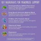 Menopause Supplements for Women – DIM Supplement + Probiotics | Estrogen Metabolism & Hormone Balance Support | Perimenopause Relief | Hot Flashes, Mood Swings & Night Sweats | Dong Quai | 60 Ct