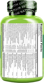 NATURELO Mens Multivitamins - Whole Food Multivitamin for Men with Vitamins, Minerals - 240 Vegetarian Capsules for Energy, Brain, Heart, Eye Health* (Pack of 2)
