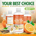 Bio Naturals Calcium & Magnesium Liquid Supplement with Vitamin D3 - Natural Formula, FOUR Types of Calcium Supports Strong Bones with Superior Absorption to Pills - 100% Vegetarian - 32 fl oz