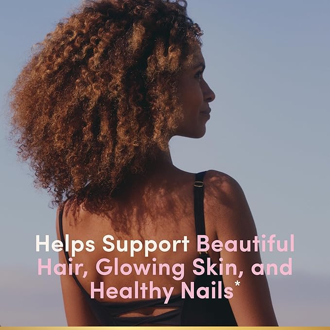 Nature's Bounty Optimal Solutions Advanced Hair, Skin and Nails Pectin Gummies, 2X Biotin Per Serving, No Stick Gummy, Vegetarian Formula, Strawberry Flavor, 200 ct, 100 Total Servings (Pack of 2)
