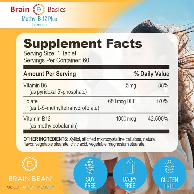 Extra Strength Methyl B-12 & Methyl Folate – 60 Chewable Tablets, Orange Citrus Flavor – High Potency Bioactive B-12 Vitamin & B9 Folate Supplement for Energy, Brain, Heart & Nerve Support