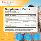 Extra Strength Methyl B-12 & Methyl Folate – 60 Chewable Tablets, Orange Citrus Flavor – High Potency Bioactive B-12 Vitamin & B9 Folate Supplement for Energy, Brain, Heart & Nerve Support