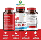 Super Strength CherryPURE Tart Cherry Supplement – 50:1 Concentrate Grown in The USA - Made with Non GMO Montmorency Cherries – by SolaGarden Naturals. 60 Non GMO Veggie Capsules.