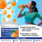 Dr. Berg Zero Sugar Hydration Keto Electrolyte Powder - Enhanced w/ 1000 mg of Potassium & Real Pink Himalayan Salt (NOT Table Salt) - Tangerine Flavor Hydration Drink Mix Supplement - 50 Servings