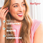 MARYRUTH'S Liquid Multivitamin + Hair Growth | Biotin 10000mcg | Lustriva Hair Growth Supplement | Clinically Tested in Women for Thicker Hair & Facial Wrinkle | Skin Care | Ages 18+ | 15.22 Fl Oz