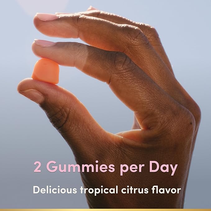 Nature's Bounty Hair, Skin & Nails with Biotin and Collagen, Citrus-Flavored Gummies Vitamin Supplement, Supports Hair, Skin, and Nail Health for Women, 2500 mcg, 80 Ct (2 Pack), 80 Total Servings