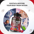 Tart Cherry Turmeric Ginger Stinging Ashwagandha Elderberry Bilberry Black Pepper -150 Capsules