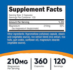 Nutricost Magnesium Glycinate Capsules (360 Capsules, 210 mg Per Serving) - Magnesium Glycinate Supplement for Gentle Absorption