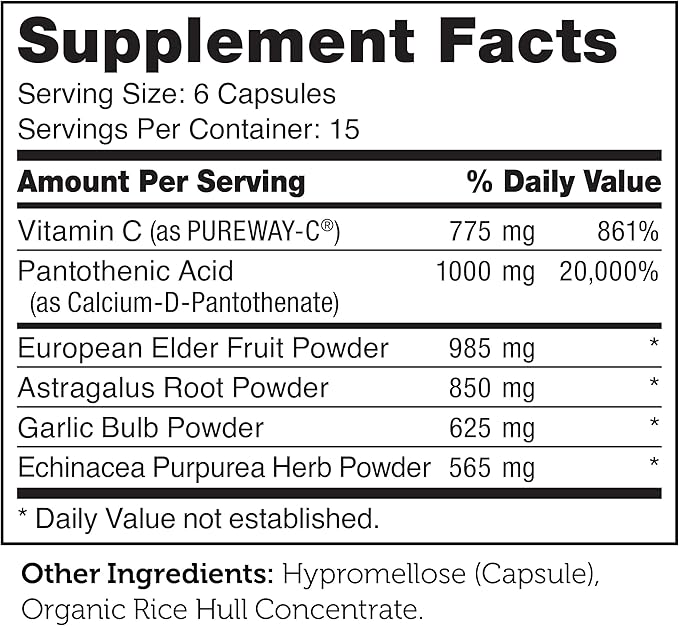 Zahler ImmunAbreve, Powerful Immune System Support, Contains Vitamin C Pantothenic Acid Echinacea and More, Certified Kosher (90 Capsules)