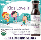 Elderberry Queen Organic Elderberry Syrup 24 Fl Oz - Immune Support Formula with Sambucus Black Elderberry & Aronia Berry - Pure Natural Certified Organic Elderberry Syrup for Kids and Adults