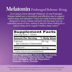 21st Century Melatonin 10mg Extra Strength Tablets, (120 Count), Prolonged Release Sleep Aid for Adults, Promotes Relaxation & Restful Sleep, Non-Habit Forming, Gluten-Free, Non-GMO