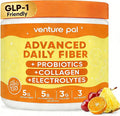 6-in-1 Daily Fiber Powder Supplement, Premium Acacia Fiber for Digestive & Gut Health, Sugar Free, GLP-1 Friendly Fiber Powder with Prebiotic, Probiotics, Collagen Peptides & Electrolytes - For Women