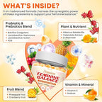 120 Count | Feminine Balance Gummies for Women’s | Pineapple Gummies for Women PH Balance, Healthy Odor, Yeast Balance & Flora | Vegetarian Friendly, Sugar Free