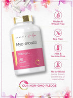 Carlyle Myo-Inositol Supplement for Women | 2600mg | 180 Capsules | Extra Strength | Non-GMO, Gluten Free