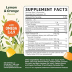Omega 3 6 9 + DHA Gummies | Plant-Based Triple Omegas from Algae, Flaxseed & Safflower Oil | 50mg of DHA | Vegetarian, Non-GMO, Gluten-Free, Essential Fatty Acid Supplements for Adults | 60 Gummies