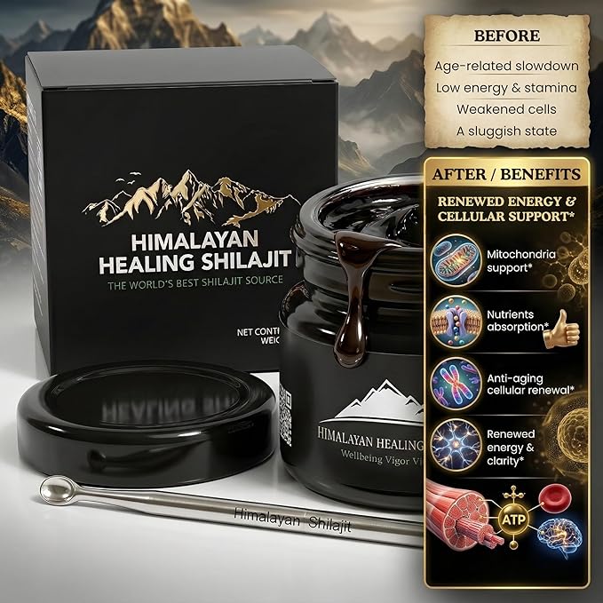 Gold Grade Himalayan Shilajit Resin For Men & Women | 500MG Max Potency | Lab Tested 100% Organic Shilajit With 85+ Trace Minerals & Fulvic Acid For Focus, Energy And Immunity 30 Gram