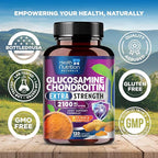 Glucosamine Chondroitin MSM Complex - 3X Strength Joint Support Supplement with Glucosamine Sulfate, Turmeric, Boswellia - For Cartilage, Mobility & Flexibility - Bottled in USA - 120 Capsules