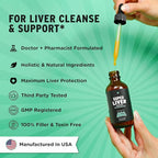 SuperBonsai Super Liver Support with Milk Thistle - All Natural Liver Cleanse Detox & Repair Aid - Doctor-Formulated Liver Supplement - Liquid Herbal Supplements for Liver Health - 1 Month Supply