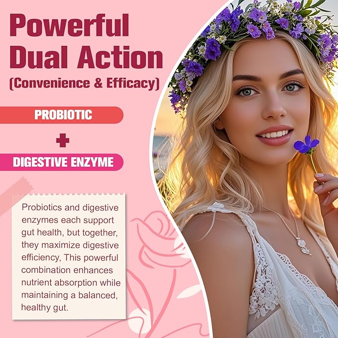 Totaria Probiotics for Women, 120 Billion Women Probiotic, with Akkermansia, Digestive Enzymes & Prebiotics, Cranberry, D-Mannose, for Gut, Vaginal, Urinary, Immune, PH Balance, 120 Vegan Capules