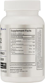 Vitamin D3 + K2 Complex with Zinc, Magnesium & Selenium | Immune, Heart, Bone, Energy & Stress Support | Relaxation & Sleep Aid | 5000 IU D3 + MK-7