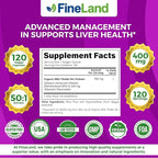 FineLand Milk Thistle Pills 50:1 Extract with 80% Silymarin Flavonoids – Liver & Antioxidant Support - 50X Concentrated Seed Extract -120 Vegan Capsules, Non-GMO, Made in USA