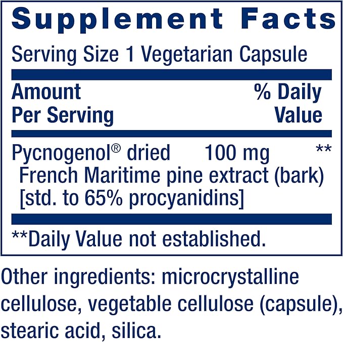 Life Extension Pycnogenol French Maritime Pine Bark & N-Acetyl-L-Cysteine Immune, Respiratory & Liver Health Supplements, 60 Capsules Each