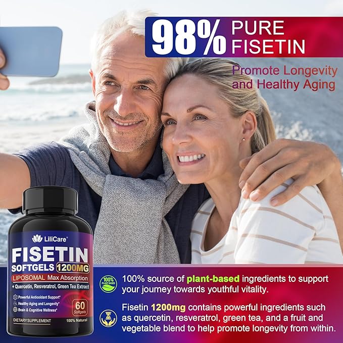 Fisetin Supplement, Potassium Citrate Gummies, 2 Pack