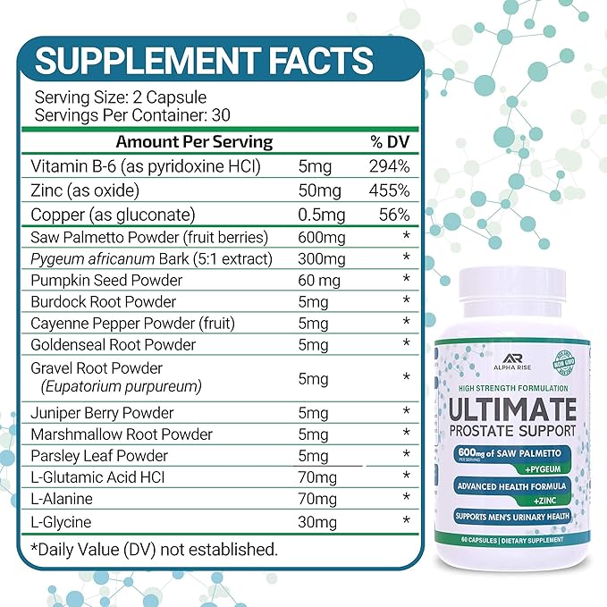 ADK 5 Vitamin Supplement + Best Over-The-Counter Prostate Support - Prostate Health Supplement for Men