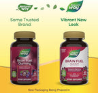 Nature's Way Brain Fuel, Supports Memory and Concentration*, Brain Function Support Supplement*, Clinically Studied Cognigrape®, Grape Flavored, 60 Gummies,(Pack of 2)