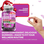 Clean Nutra Vbiotic Gummies, Cranberry, Horsetail, D-Mannose, UVA-Ursi, Probiotic Blend, Enzyme Blend, 60 Count (2)