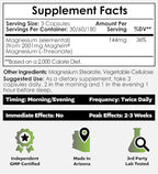 Nootropics Depot Magtein Magnesium L-Threonate Capsules | 90 Count | Mineral Supplement | Natural | Supports Mitochondrial Function | Boosts Energy and Cognitive Function