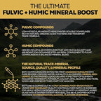 Fulvic + Humic Trace Mineral Drops, 3:1 Humic-Fulvic Blend | Water-Extracted from Canadian Humalite | 60 mL Amber Dropper | Third-Party Tested, No Preservatives/Fillers | GMP & ISO Verified