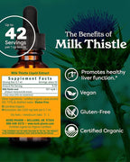 Herb Pharm Milk Thistle Seed Liquid Extract for Liver Function Support - 1 Ounce