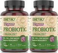 DEVA Vegan Probiotic, 5 Billion CFU 2-Pack – Dairy-Free FOS Prebiotics, Probiotics & Postbiotics, Digestive Health, Gut Support, 90 Vegan Caps Ea
