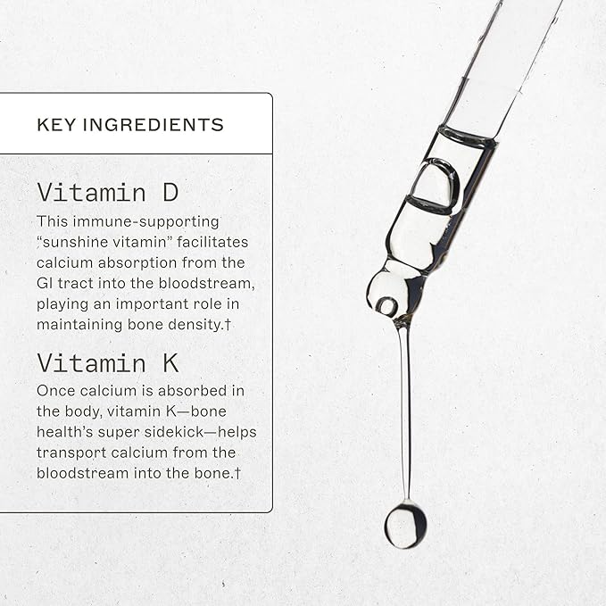 Amy Myers MD D3 K2 - Dietary Supplement Supports Immune System Health - Aid Liquid Bone & Heart Health - Daily Liquid Vitamin D3 & K2 Supplement - Multivitamin with Non-GMO Formula - 1 fl oz