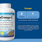 Natural Factors RxOmega-3 - Brain & Heart Health Support - Eye Health Supplement with EPA & DHA - Natural Supplement with Omega-3 Fatty Acids - 120 Softgels (90 Servings)