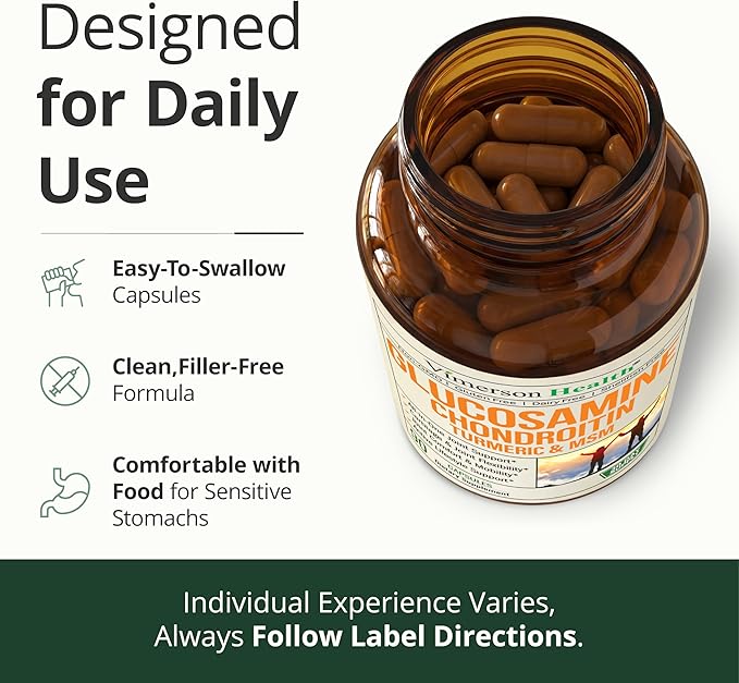 Glucosamine Chondroitin MSM – Joint Support Supplement for Women and Men with Glucosamine Sulfate 1500 mg, Chondroitin and MSM – for Cartilage, Joint Health and Flexibility – 90 Capsules