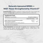 Naturalis Liposomal NMNH 300mg (NMN Alternative) | Boost NAD+ Levels & Support Healthy Aging* | Bioenhanced with Vitamin E for Advanced Absorption, Stability & Antioxidant Protection* | 120 Softgels
