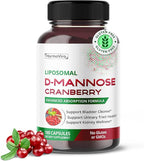 Liposomal D-Mannose Cranberry Supplement – 180 Capsules | Uva Ursi, Hibiscus, Black Pepper | Enhanced Absorption Formula | Non-GMO, Gluten-Free