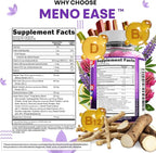 Menopause Supplement for Women Gummies with Black Cohosh, Wild Yam, DIM, Magnesium, Red Clover Chasteberry for Hormone Balance Relief Night Sweats Mood Plus Bergamot, Vitamin D3, Vitamin B6 B12